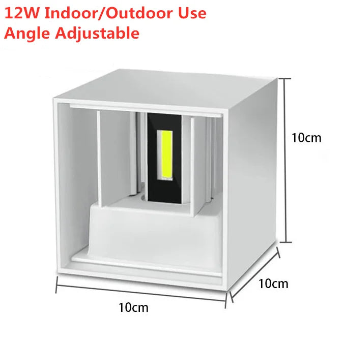 applique murale led moderne noir blanc argent or ip65 résistante 110v 240v