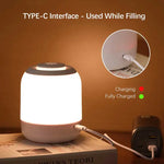 lampe table rechargeable led blanc cassé luminosité réglable moderne minimaliste chambre cuisine camping
