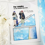 rubans décoratifs bleus blancs modernes nuages ciel adhésifs scrapbooking artisanat