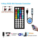 contrôleur led rgb télécommande usb adaptateur bluetooth wifi 5v 24 touches ir tuya modernes