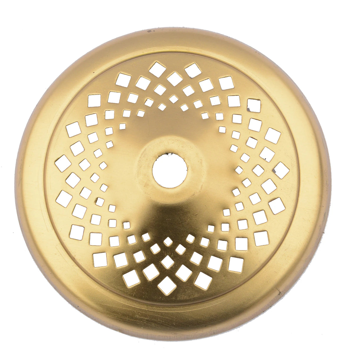 disque décoratif moderne perforations géométriques couleur doré accessoire vitrail abat jour cuivre artisanal bricolage