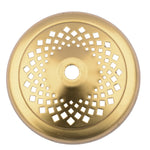 disque décoratif moderne perforations géométriques couleur doré accessoire vitrail abat jour cuivre artisanal bricolage