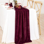 nappe table festive velours plissé bordeaux vert foncé imperméable réutilisable machine printemps été automne