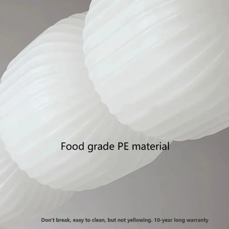 suspension lumineuse moderne blanc rayures horizontales opacité pince câble led
