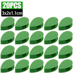 clips plantes autoadhésifs forme feuilles vert moderne pack 100 clips