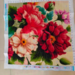 tableau brodé main motif floral multicolore fleurs différentes dimensions 35x35cm 80x80cm