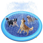piscine gonflable chien bleu imprimée animaux moderne ludique 100cm 150cm 170cm