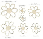 décorations murales fleurs marguerites blanc rose texture tissu moderne enfant champêtre bois