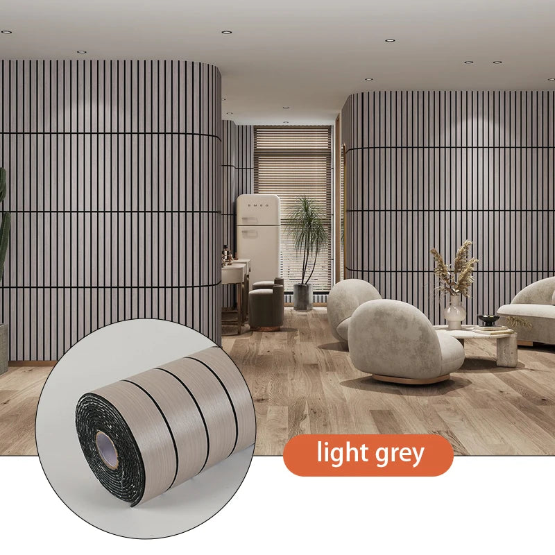 autocollants muraux 3d décollables moderne résistants l'eau l'humidité beige noir lignes verticales