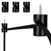 crochet suspension murale noir fixations modernes vissage décoration intérieure lustre DIY minimaliste