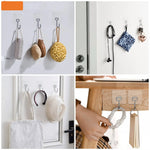 crochets murals adhésifs argentés transparents modernes maison salle bain cuisine utilisation multiple pack 10