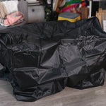 housse protection meuble noir poly coton uv résistant moderne anti poussière imperméable coupe vent