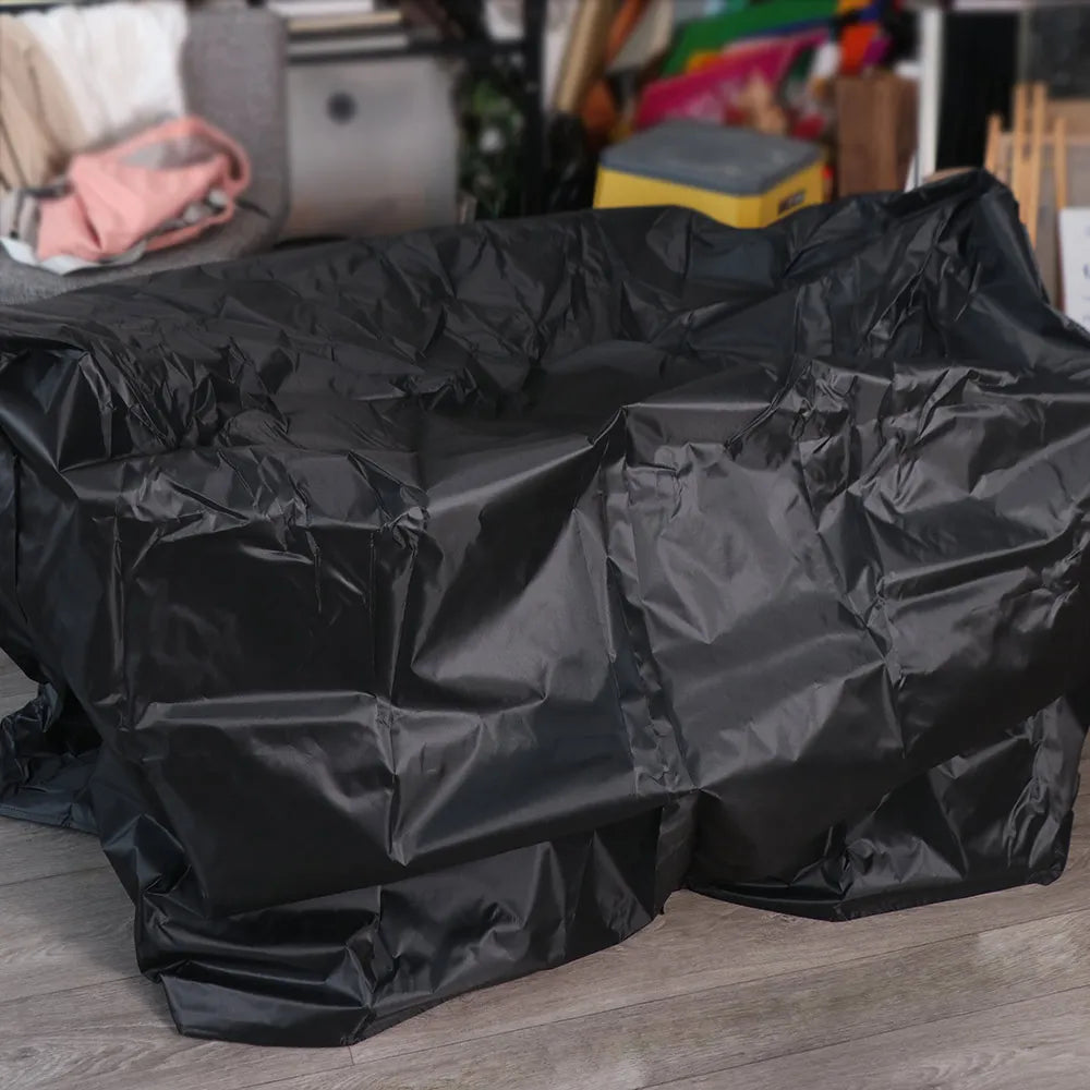 housse protection meuble noir poly coton uv résistant moderne anti poussière imperméable coupe vent