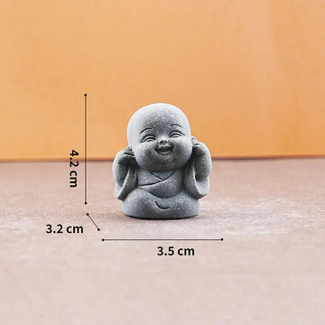 statues moines résine gris blanc minimaliste décor maison zen relaxantes figuration plis ondulations