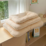 oreiller bas confort coton velours doux double face anti apnée anti ronflement 30x50cm 40x60cm