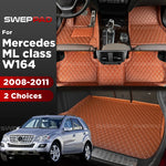tapis sol coffre cuir mercedes benz ml w164 2008 2011 luxe noir