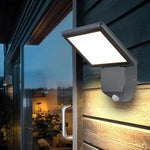 lampe murale led extérieure étanche noir moderne capteur mouvement waterproof industrielle aluminium