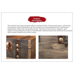boîte bijoux vintage bois marron cadenas réutilisable bracelet collier boucles d'oreilles vintage classique grains