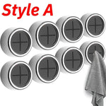 porte serviettes auto adhésifs moderne argenté gris crochets rangement serviettes chiffons cuisine organisateur minimaliste