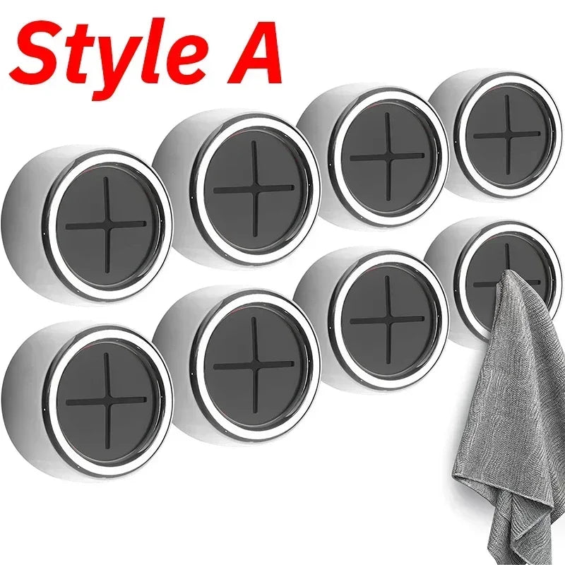 porte serviettes auto adhésifs moderne argenté gris crochets rangement serviettes chiffons cuisine organisateur minimaliste