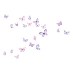 sticker mural papillons violet rose blanc moderne décoration chambre enfant opacité 20x30cm x2paquets
