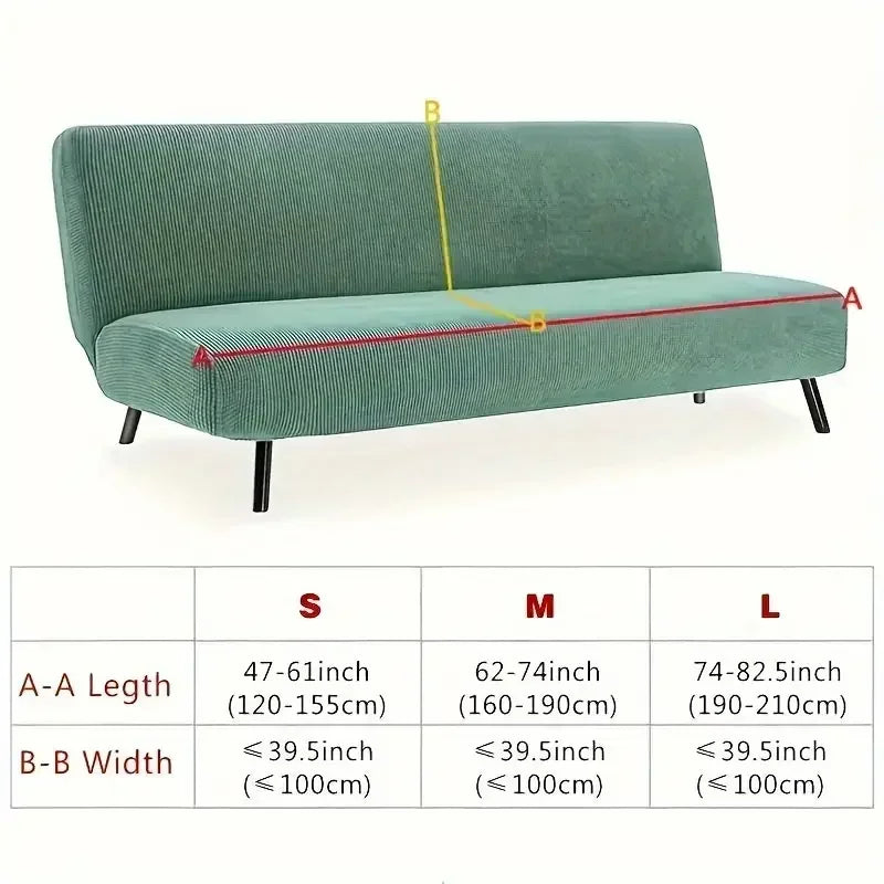 Housse de canapé-lit bleue antidérapante pour salon