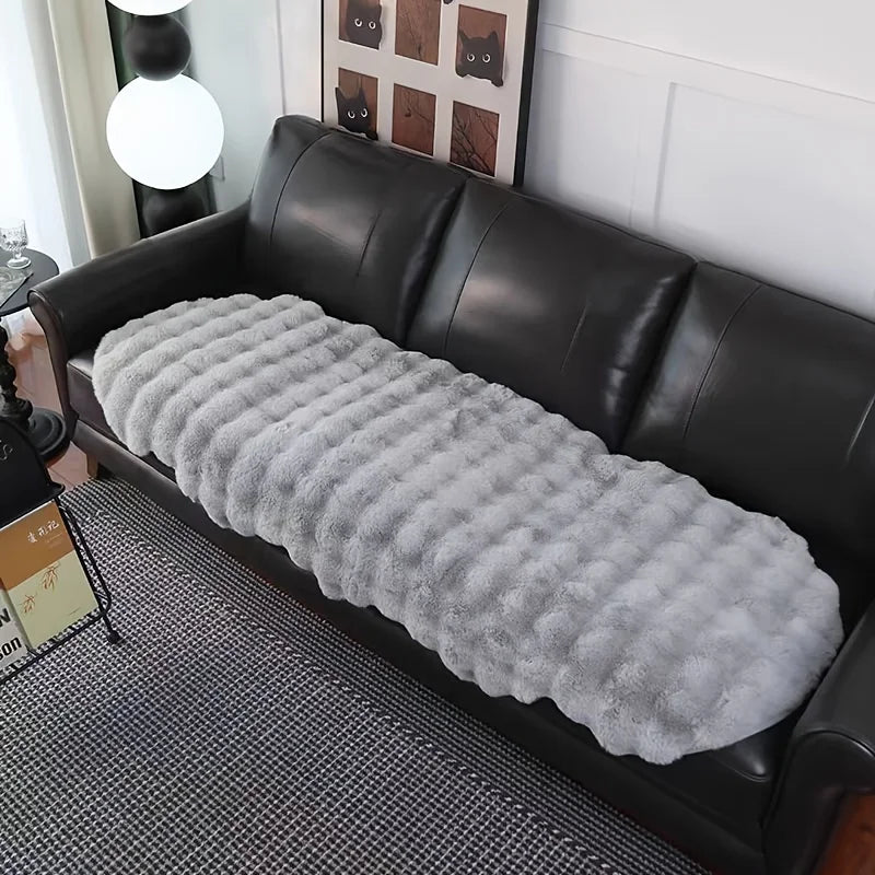 tapis blanc moderne peluche douce imitation fourrure salon chambre décoration maison
