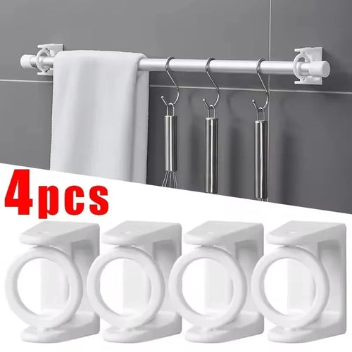 supports tringle rideaux ajustables crochets pince 360° blanc moderne barres suspension porte serviettes texturées