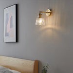 lampe murale moderne or transparent rayures interrupteur rotatif chambre entrée