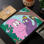 tapis multicolore dessins animés personnages cartoon table maison isolation thermique plats occidentaux