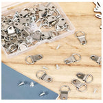 anneaux fixation argentés modernes 50 vis tableaux 15x23mm 8x5mm