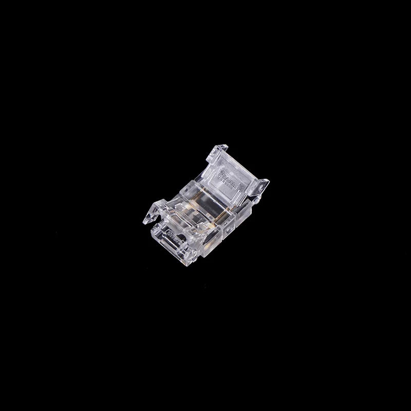 connecteurs led bande transparents contacts dorés clips modernes pratiques 12v sans soudure 8mm