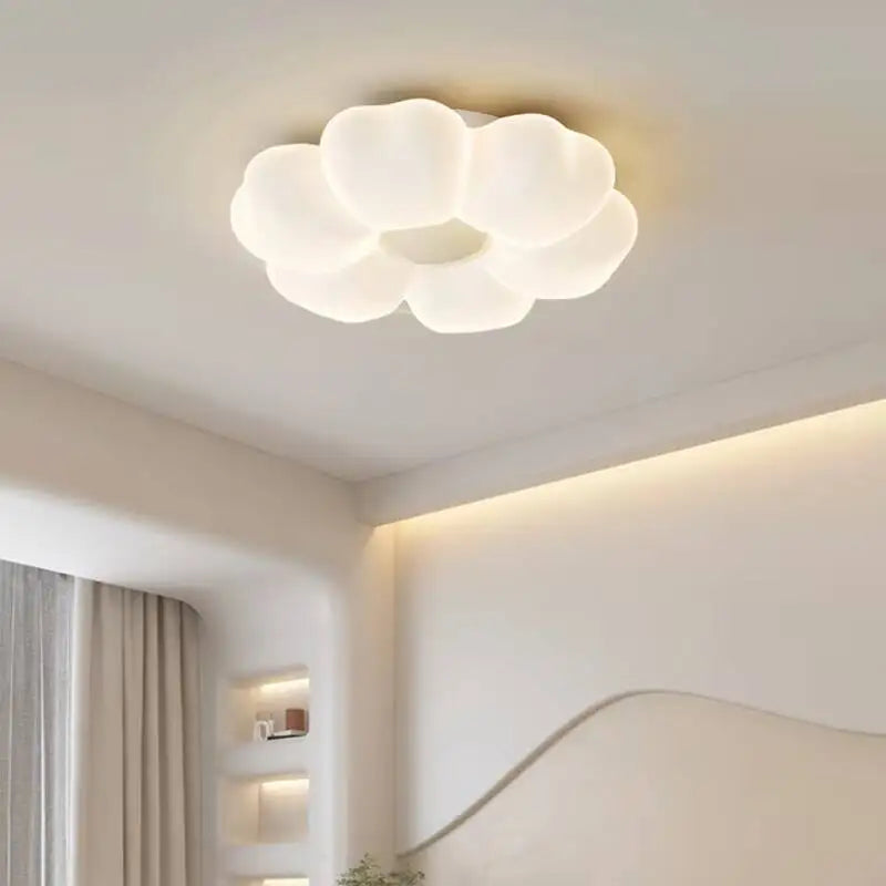 plafonnier moderne led éclairage quotidien blanc formes géométriques opaques surface interrupteur bouton