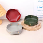 coasters cuir pliables multi usages modernes rose pâle rouge noir vert gris orange dorés
