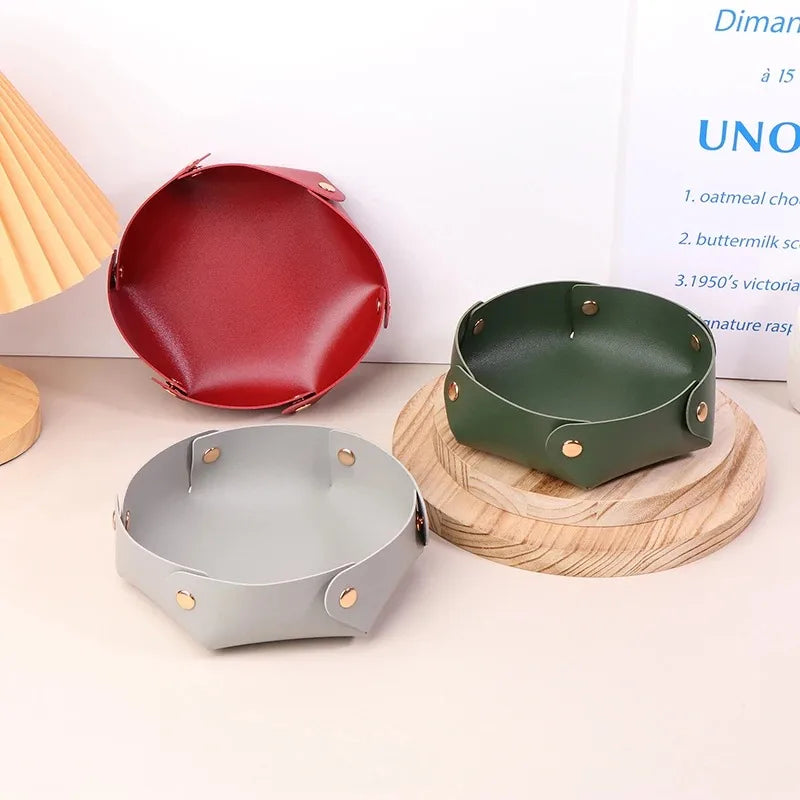 coasters cuir pliables multi usages modernes rose pâle rouge noir vert gris orange dorés