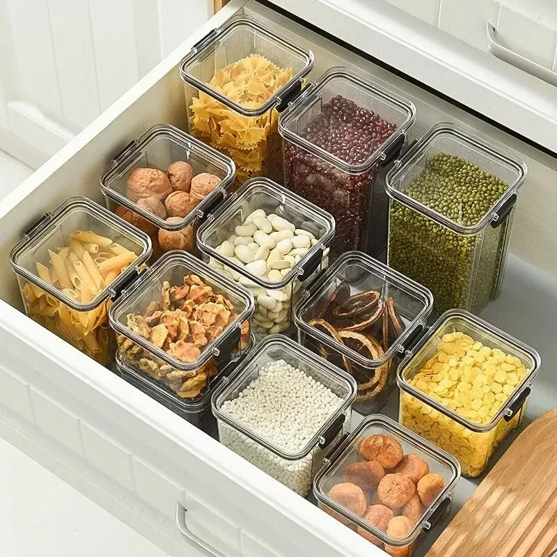 boîtes rangement hermétiques plastique qualité alimentaire épices céréales fruits secs anti humidité respectueux environnement
