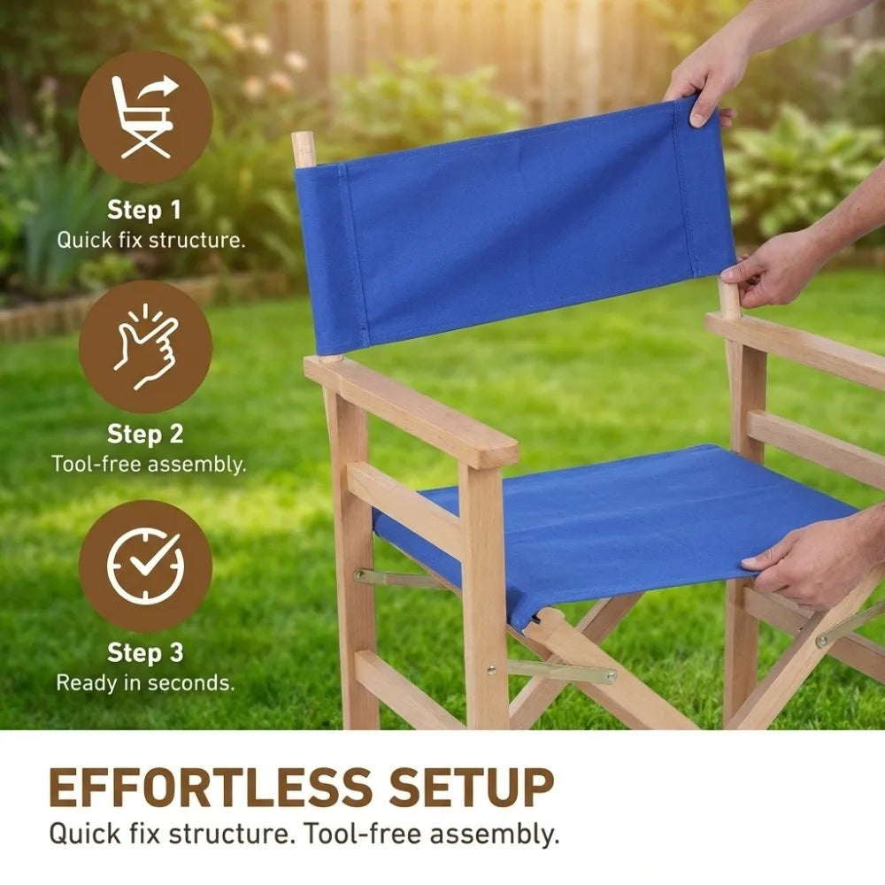 chaise pliante moderne bleu uni extérieure accueil coussins tiges métalliques polyester