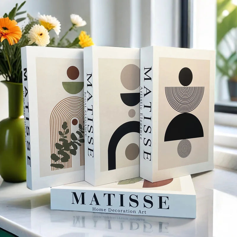 Faux livres blancs pour décoration intérieure élégante
