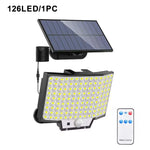 lampe solaire détecteur mouvement 348 led moderne étanche ip65 abs noir blanc télécommande clips