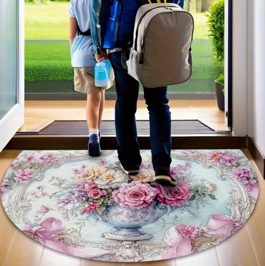 tapis multicolore fleurs vintage antidérapant résistant décoloration 40x60cm 50x80cm 60x90cm