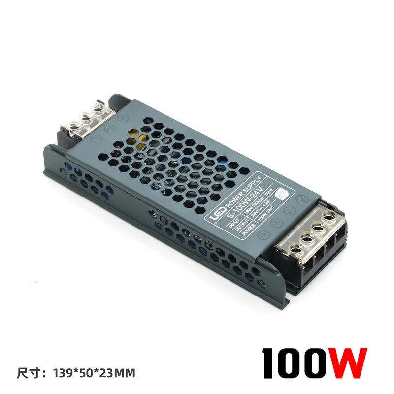 alimentation led 12v 24v transformateur 60w 100w 150w 200w 300w 400w connecteurs gris moderne