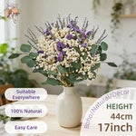 bouquet fleurs séchées eucalyptus gypsophile lavande décoration maison anniversaire valentin boho naturel