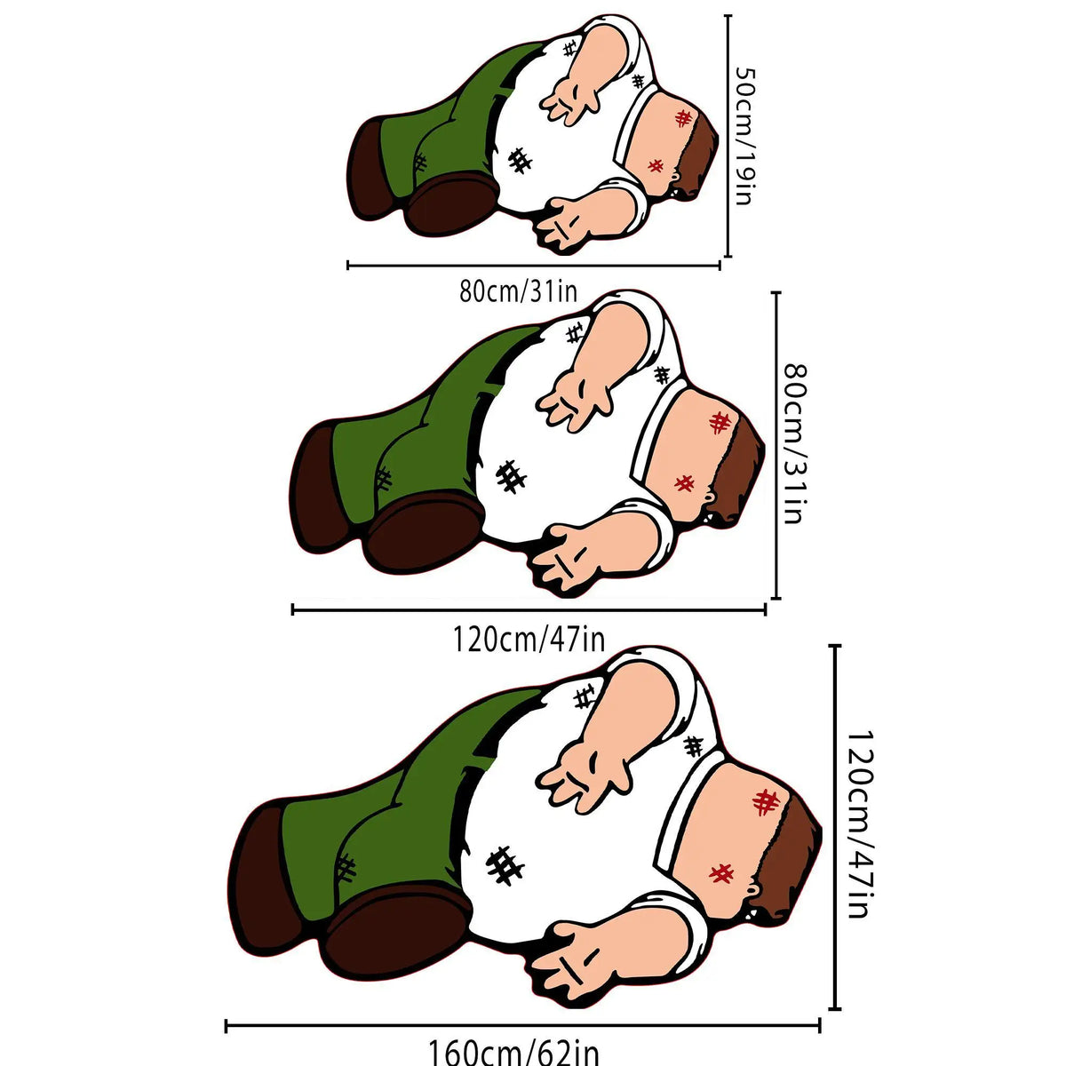 tapis vert blanc marron dessin animé flocons neige décoration cartoon chambre salon résistant lavable