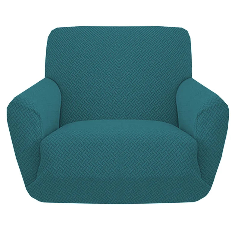 housses fauteuil vert clair tissu motifs geometriques anti debit adhésifs modernes polyester elastique salon