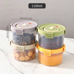 boîtes rangement transparentes modernes hermétiques qualité alimentaire poignées couvercle beige