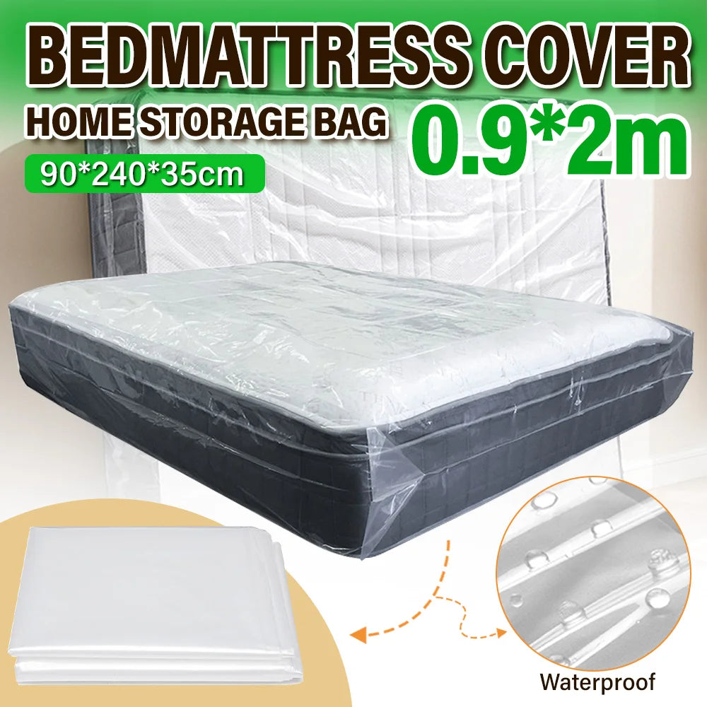 housse matelas transparente protection anti poussiere reutilisable 90x240x35cm 120x240x35cm 150x240x35cm 160x240x35cm 180x240x35cm 200x240x35cm