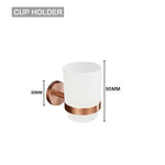 accessoires salle bain or rose moderne porte serviettes savon verre téléphone double rangée