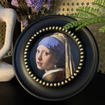 cadre photo ovale vintage noir doré bordure texturée transparent décoration murale farmhouse calligraphie oiseauportrait