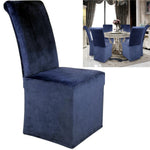 housse chaise banquette velours noir adhésif moderne salle manger unie polyester elasthanne