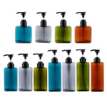 flacon savon liquide pompe rechargeable bleu moderne transparent refillable 250ml 450ml 650ml
